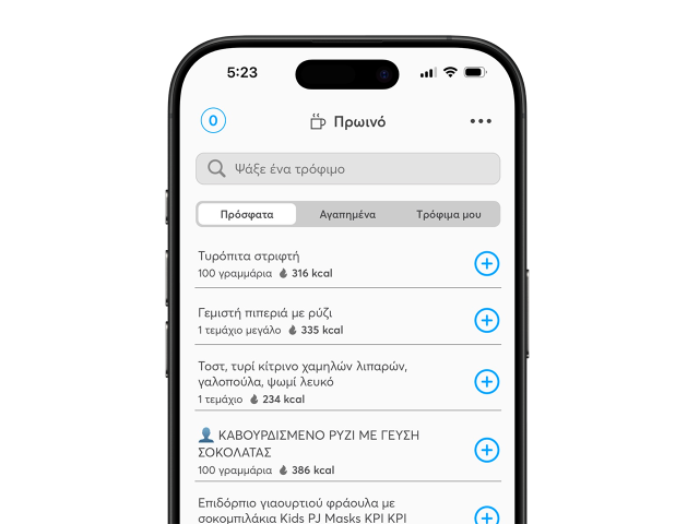 Γρήγορη Καταγραφή Τροφίμων Γρήγορη Καταγραφή Τροφίμων